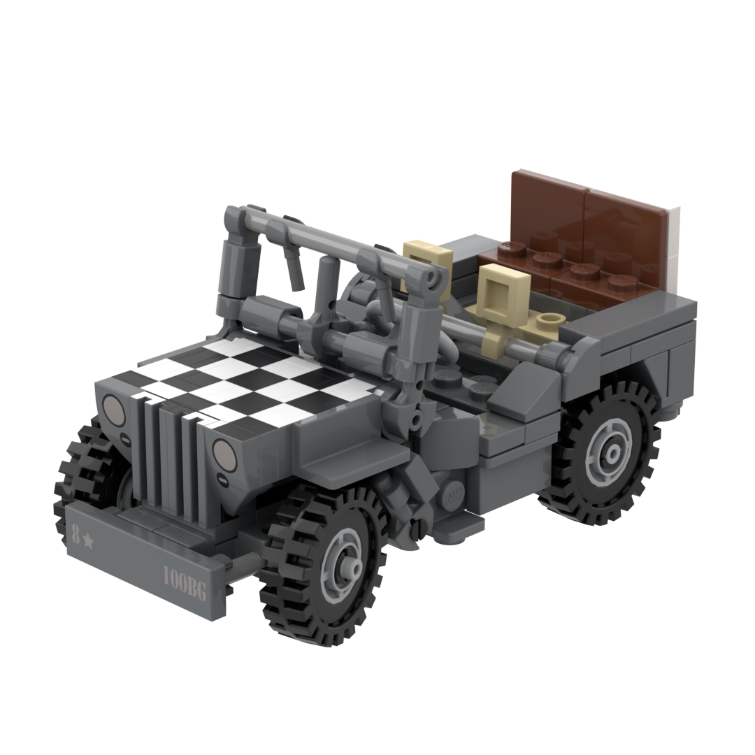 Custom LEGO WW2 U.S. Willys Jeep Built with Real Belgium